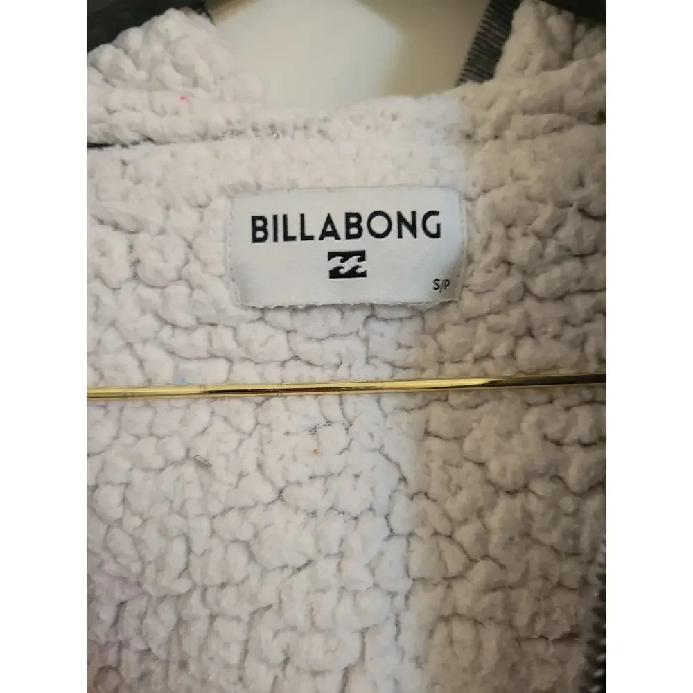 Billabong Boy's Balance Sherpa Zip Hoodie - Dark Slate Heather Sz S